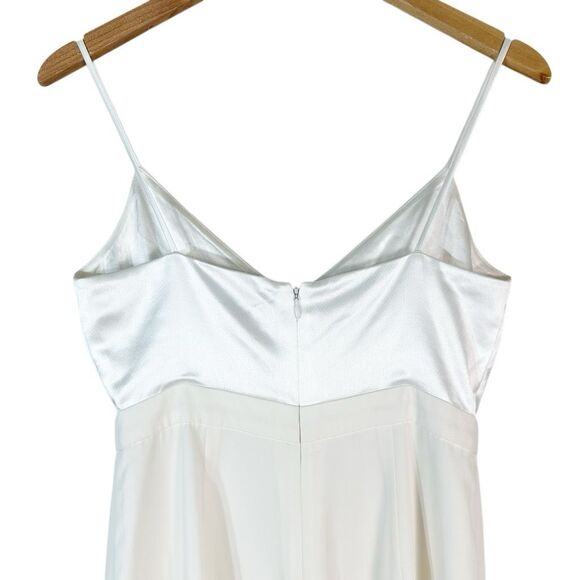 BHLDN JILL STUART White Nicki Jumpsuit Size 2 XS Wide Leg Spaghetti Ivory - Picture 8 of 13